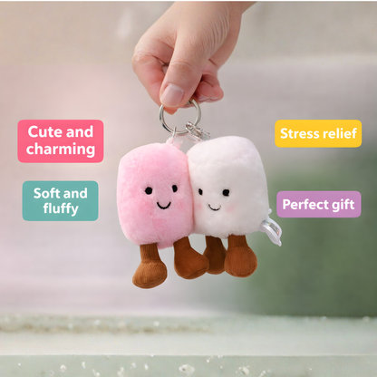 Kawaii marshmallow keychain